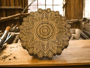 Mandalastempel aus Hartholz